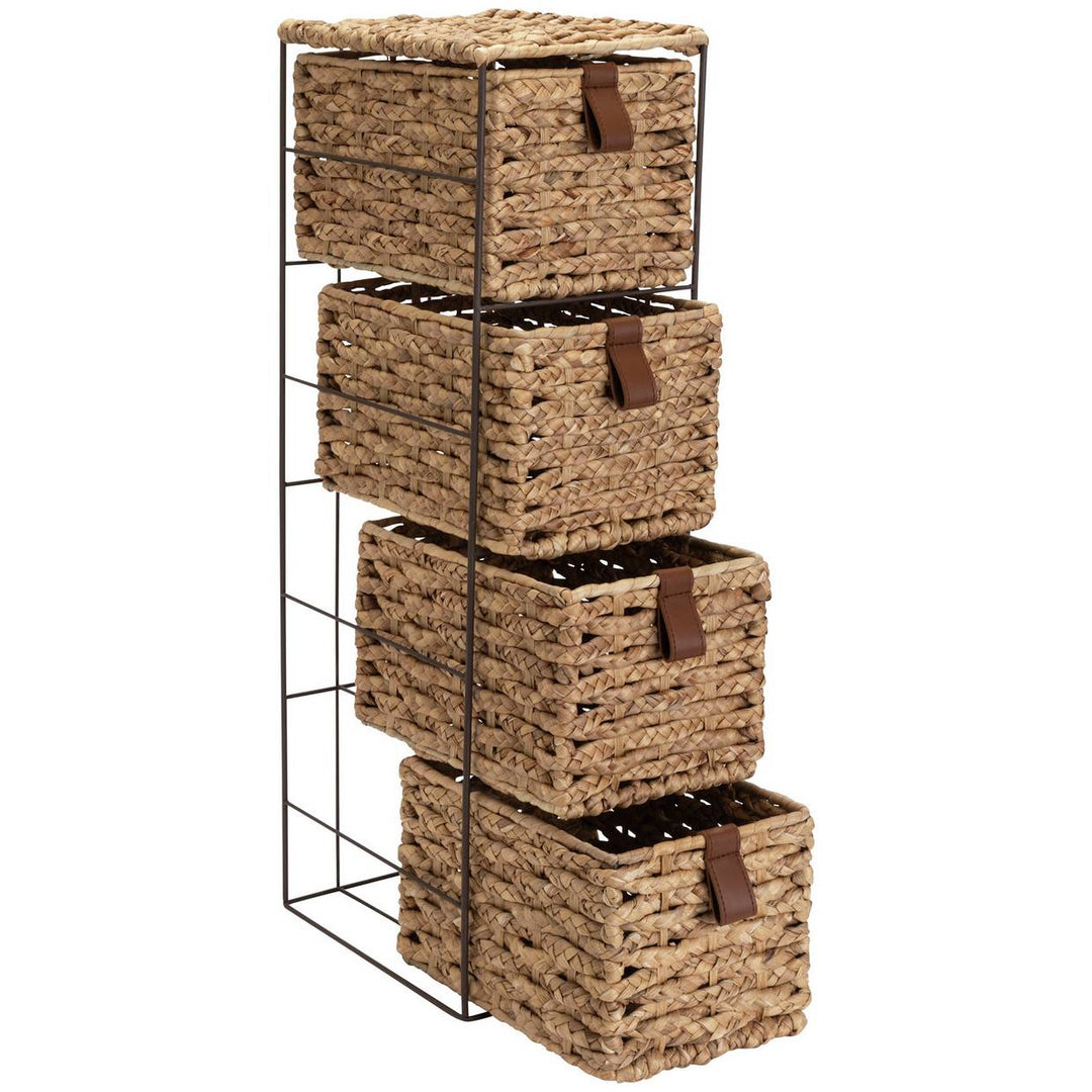 Home 4 Drawer Slim Bathroom Storage Unit - Natural