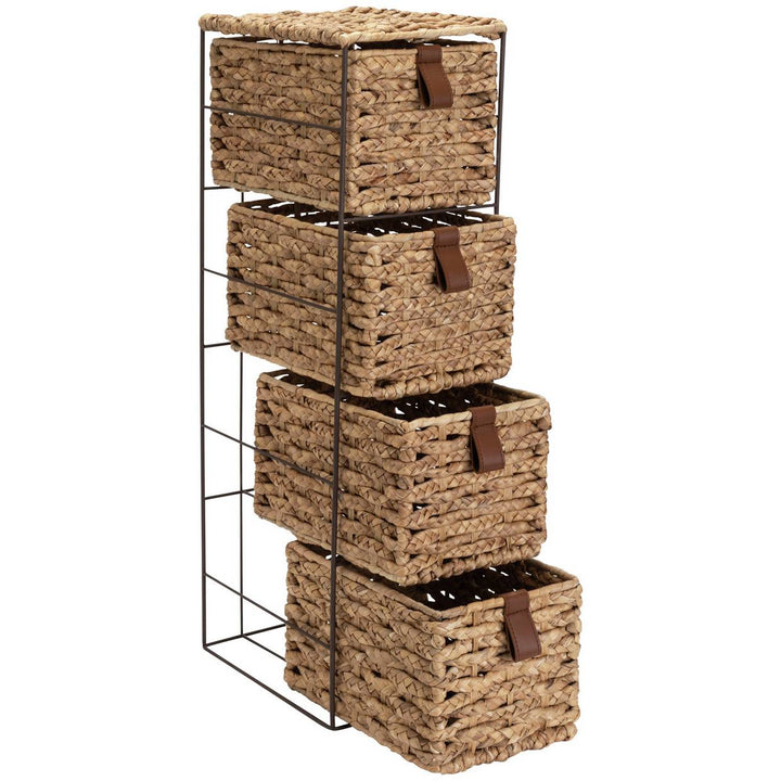 Home 4 Drawer Slim Bathroom Storage Unit - Natural