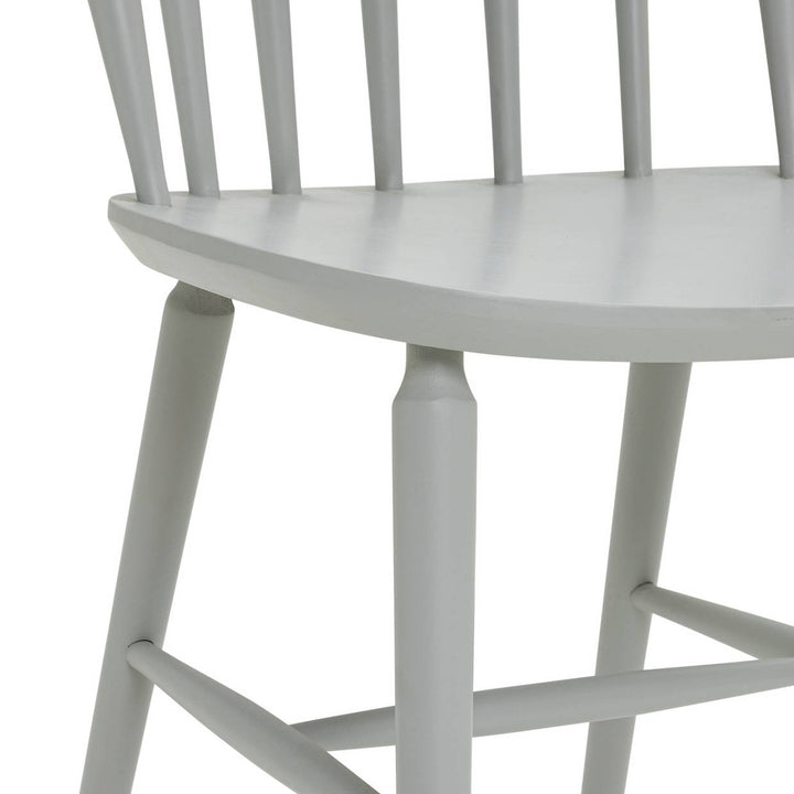 Habitat Talia Pair of Solid Wood Dining Chairs - Grey