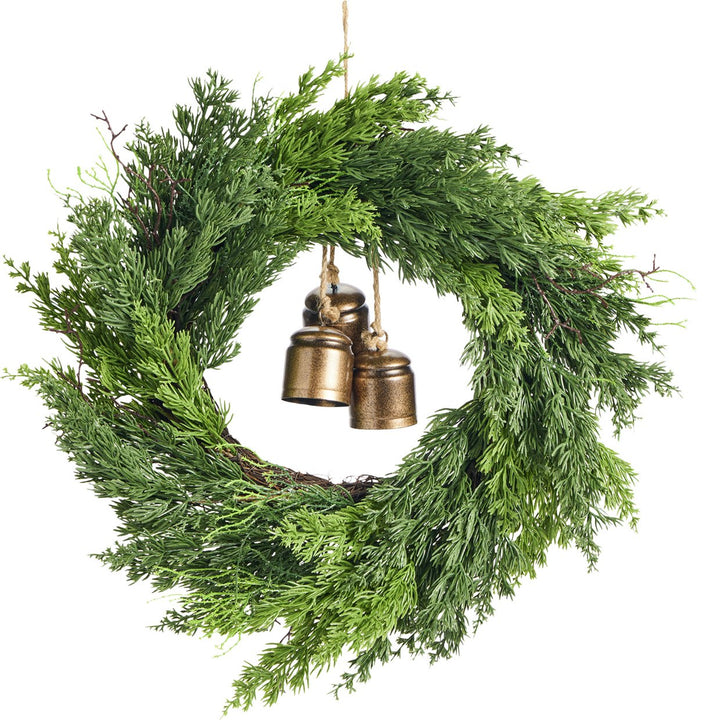Habitat Cedar &amp; Bells Christmas Wreath