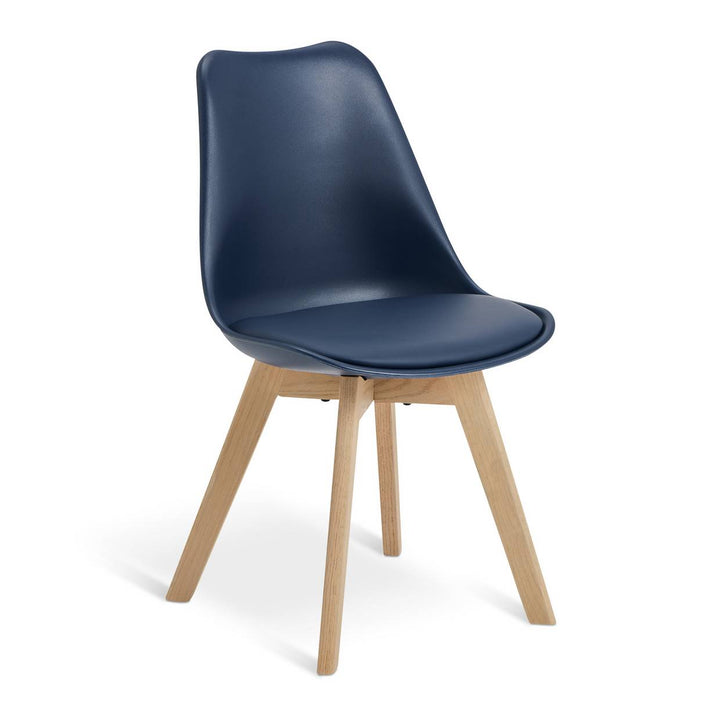 Habitat Jerry Pair of Dining Chair - Navy Blue