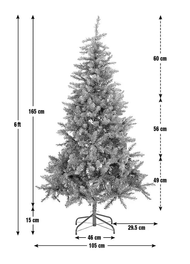 Habitat 6ft Pre-Lit Spruce Christmas Tree - Green