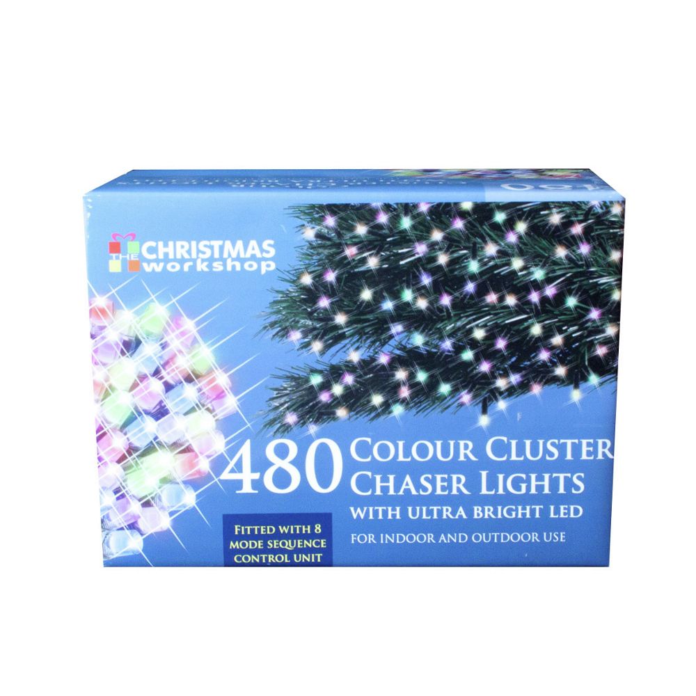 Christmas Workshop 480 Multifunction Cluster LED Chase Lights - Multicoloured