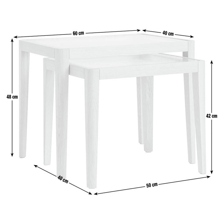 Habitat Camellia Nest of 2 Tables - Natural