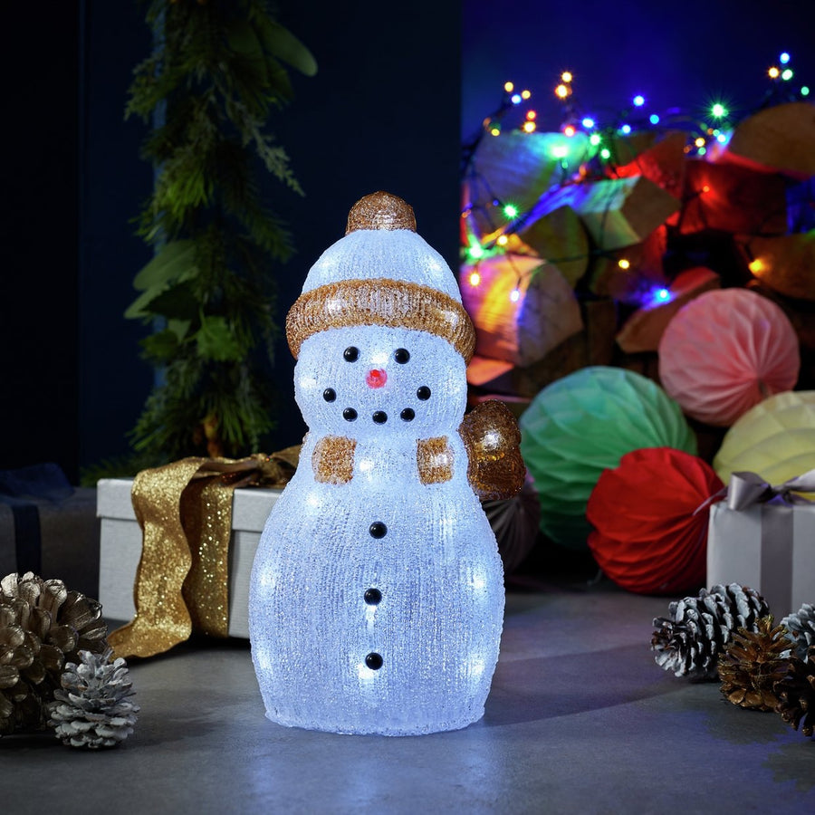 Home Acrylic Snowman Christmas Decoration Indoor or Outdoor