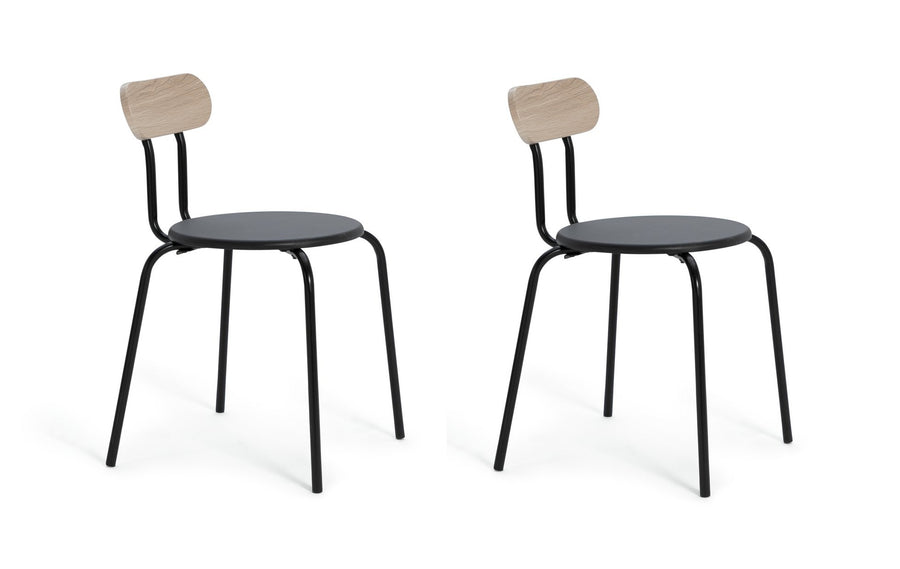 Habitat Zayn Wood Effect Pair Of Chairs