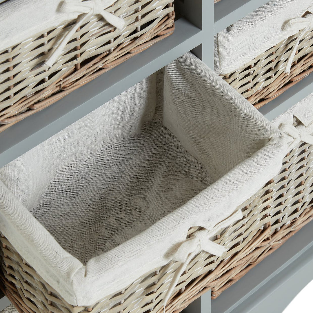 Home Malvern Hallway 6 Drawer Unit - Grey