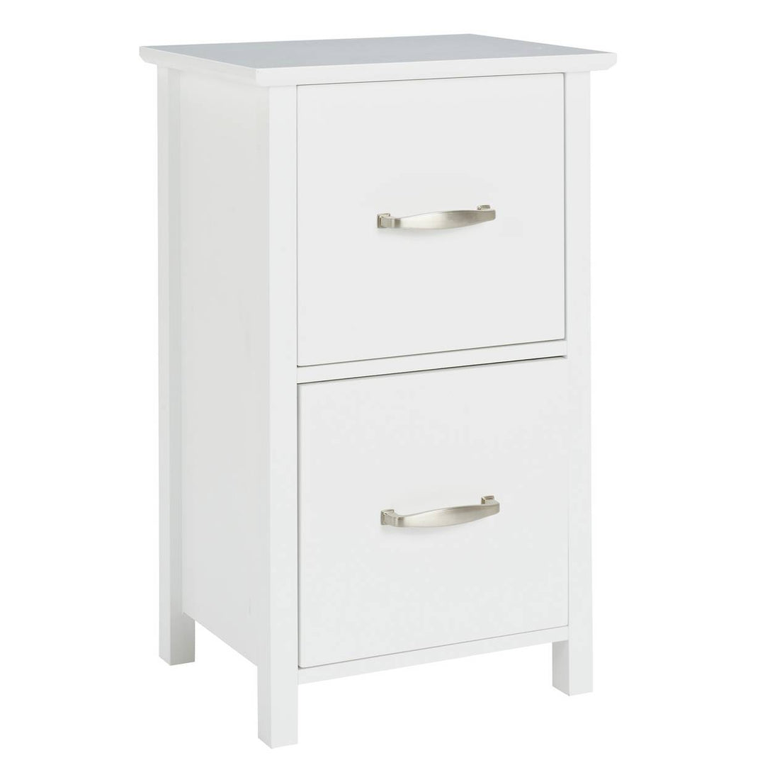 Home 2 Drawer Bathroom Drawer Unit - White