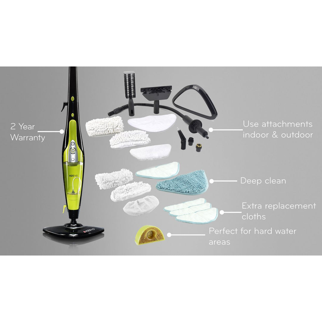 H2O HD Pro 5-in-1 Steam Mop and Handheld Steam Cleaner
