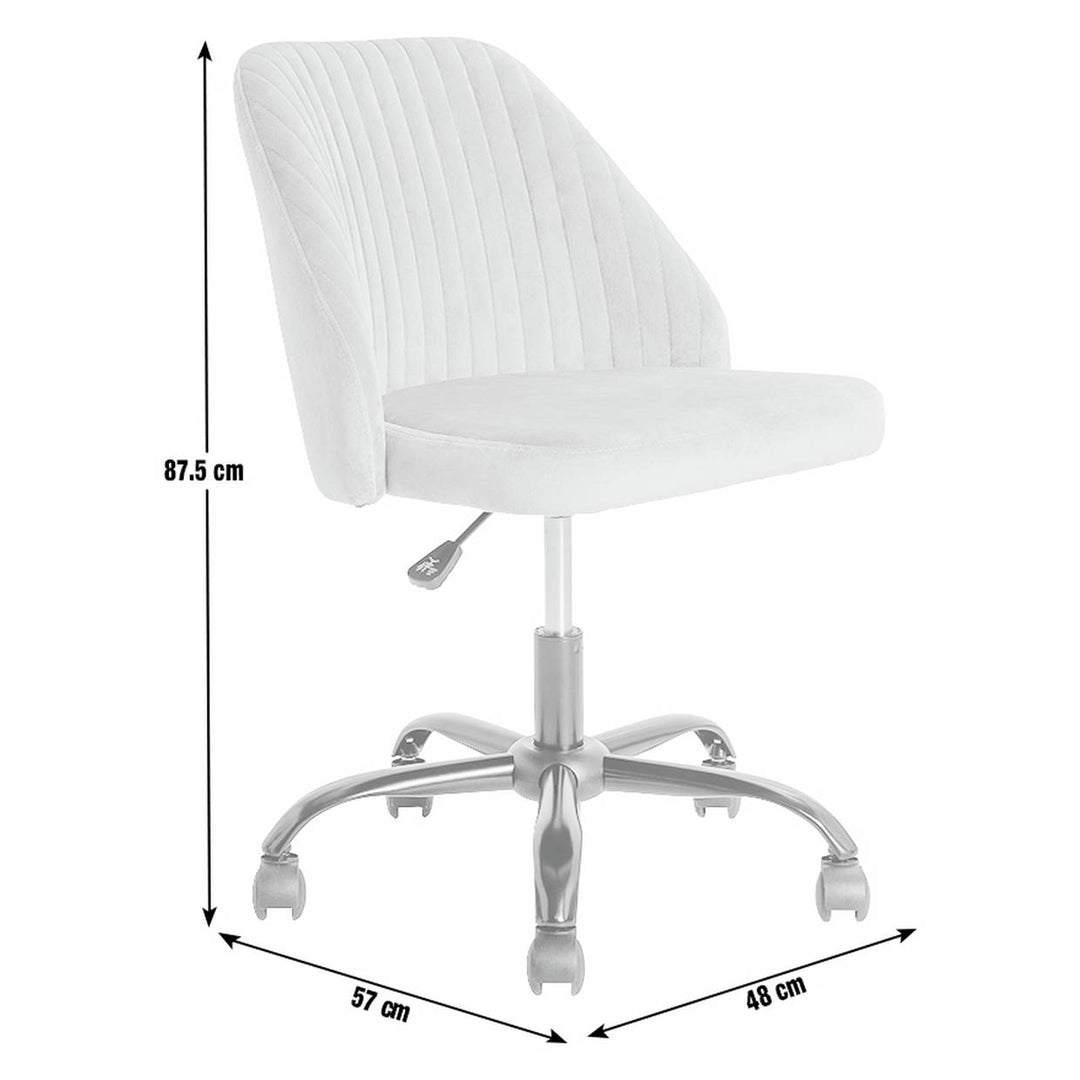 Habitat Nori Velvet Office Chair - Blue