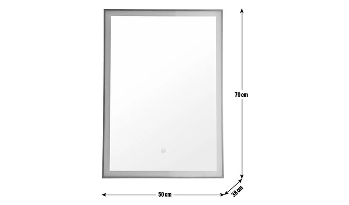 Habitat Rectangle Backlight LED Mirror - Black