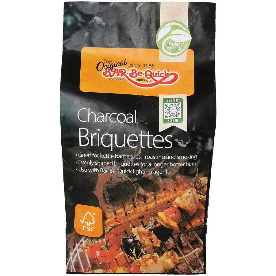 Bar-Be-Quick Charcoal Briquettes - 4kg