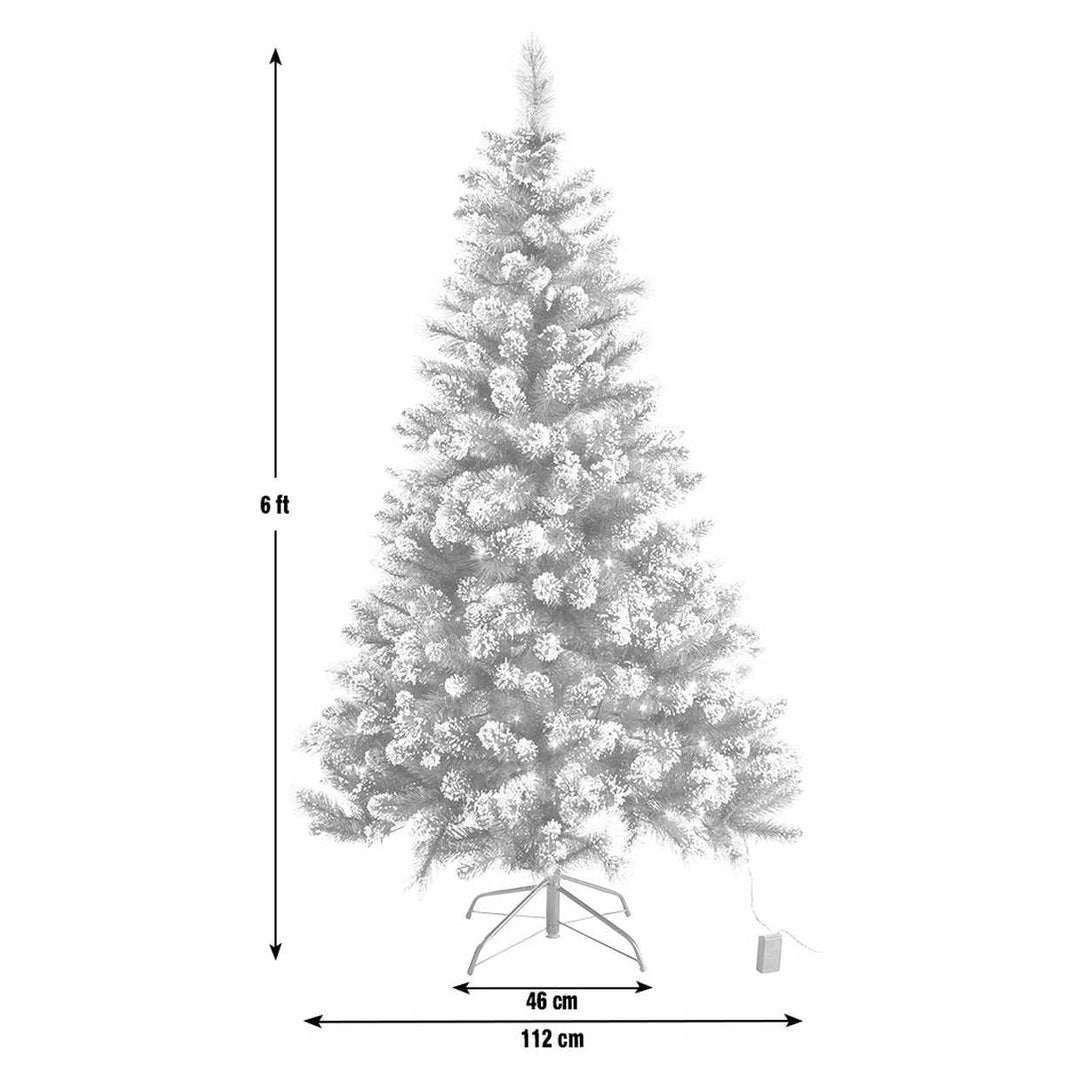 Habitat 6ft Prelit Snow Tipped Christmas Tree