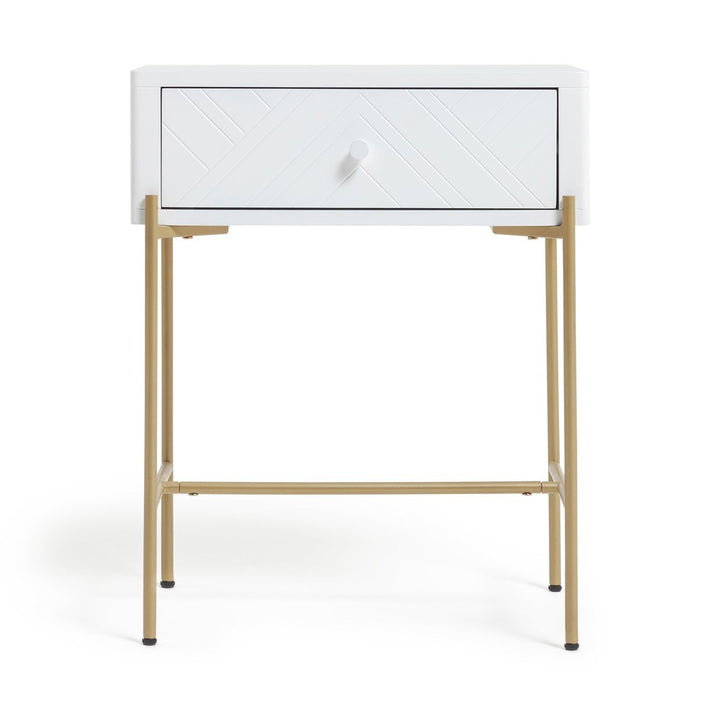 Habitat Barcelona 1 Drawer Bedside Table - White