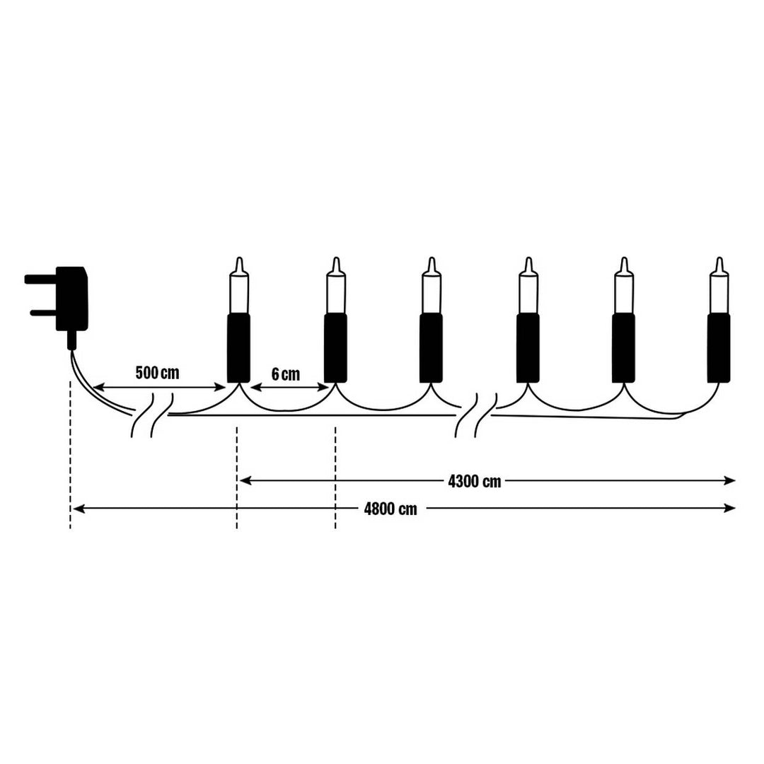 Habitat 480 Warm White LED Christmas Tree Lights - 33.7m