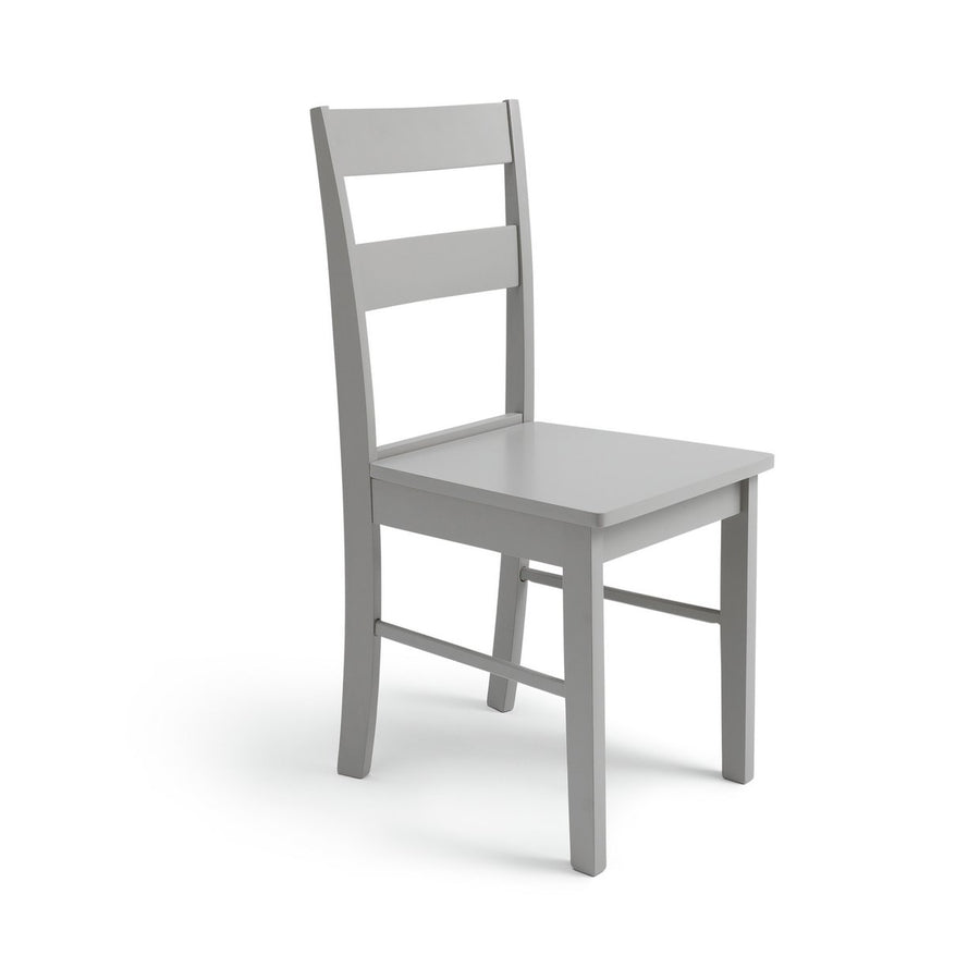 Home Chicago Pair of Solid Wood Dining Chair- Grey