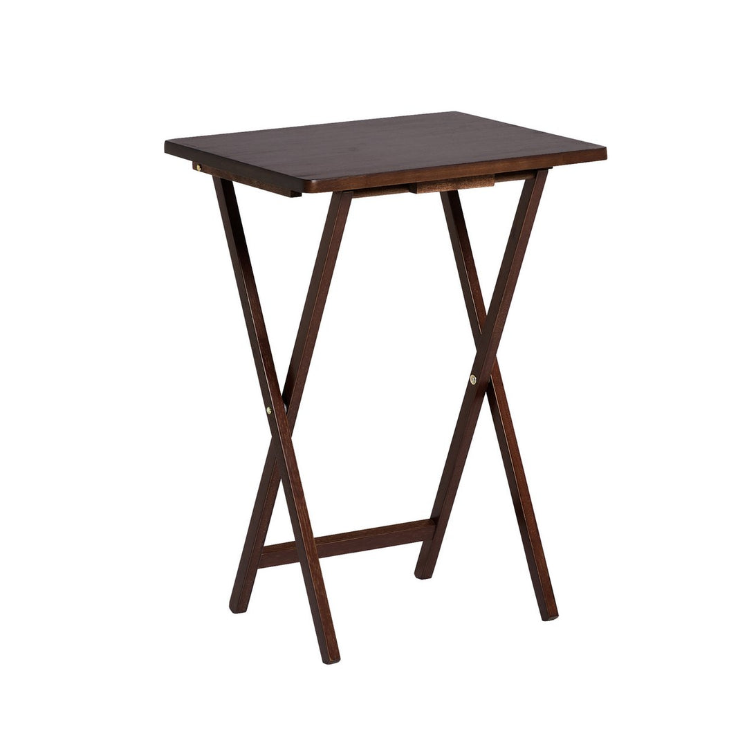 Home Single Folding Tray Table - Walnut