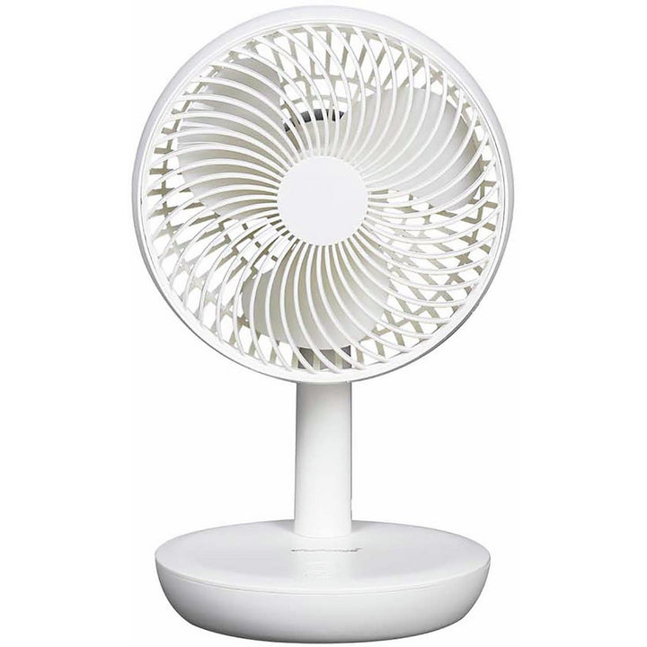 Challenge 6 Inch White Desk Fan - Rechargeable