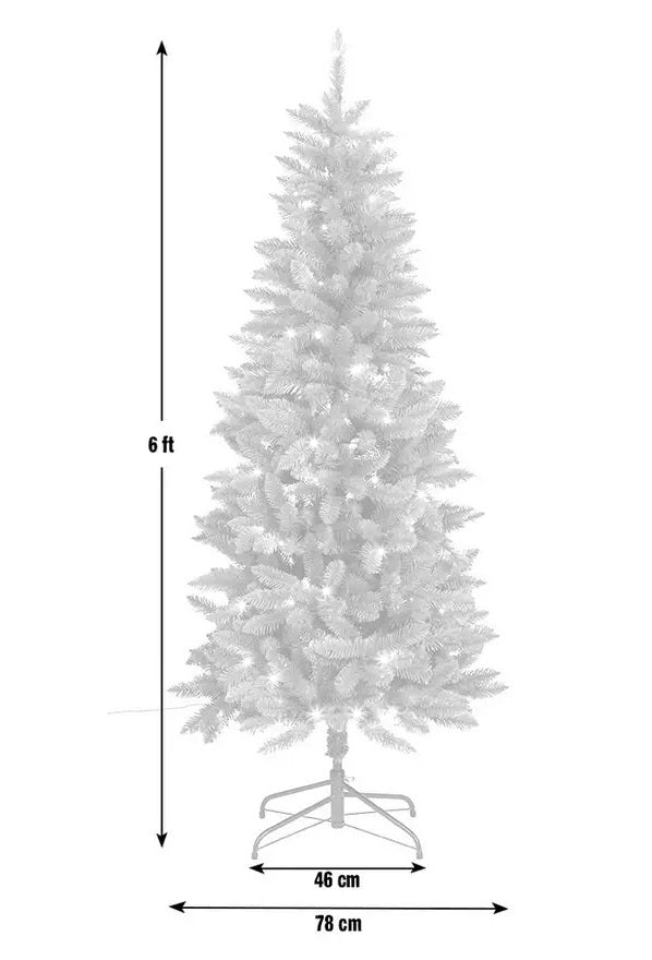 Habitat 6ft Pre Lit Mint Blue Christmas Tree