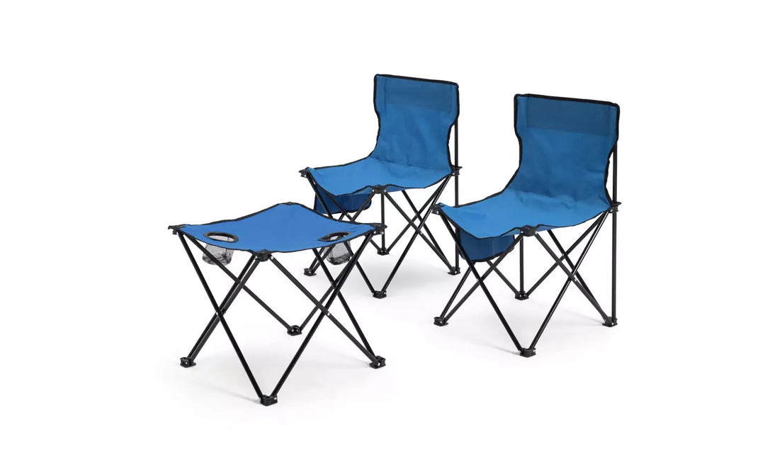 Pro Action Polyester Folding Camping Table and Chair