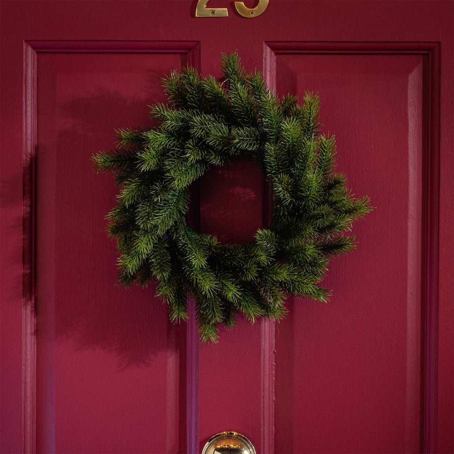 Home Plain Foliage Christmas Door Wreath - Green