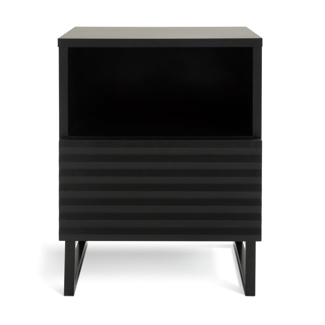 Habitat Cairo 1 Drawer Bedside Table - Black