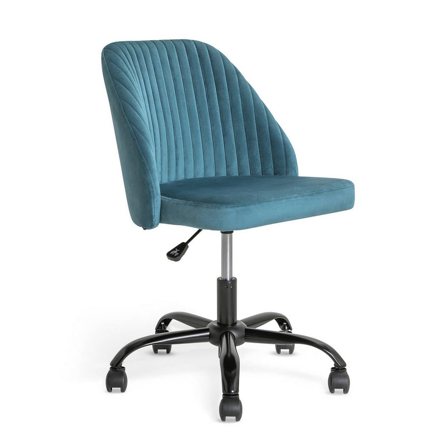 Habitat Nori Velvet Office Chair - Blue