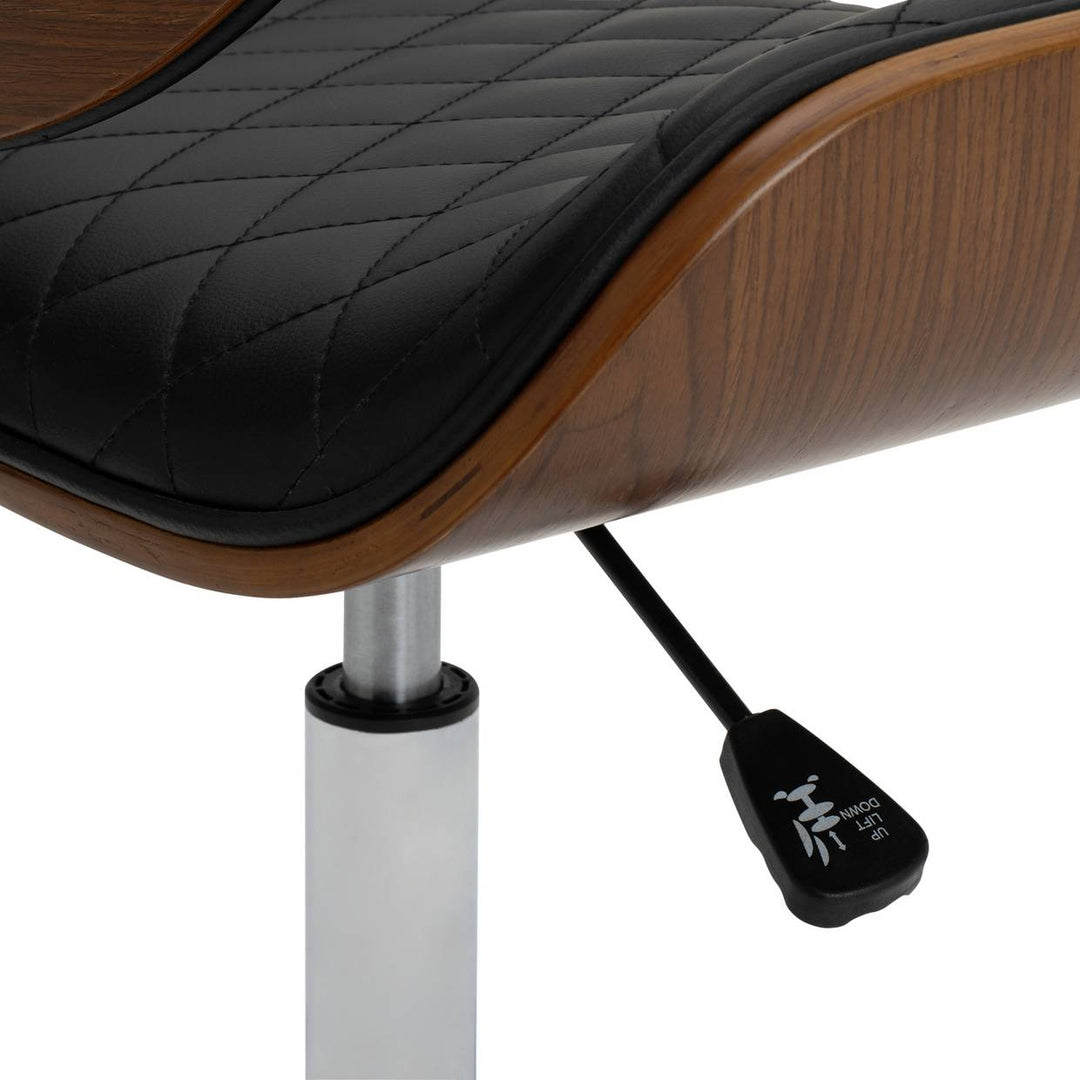 Habitat Sorel Faux Leather Office Chair - Black & Brown