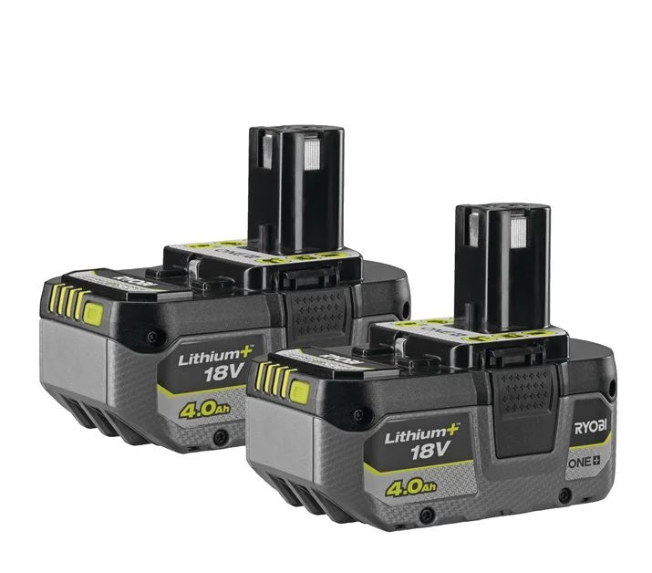 Ryobi 18V ONE+ Lithium+ 4.0Ah Battery Twin Pack