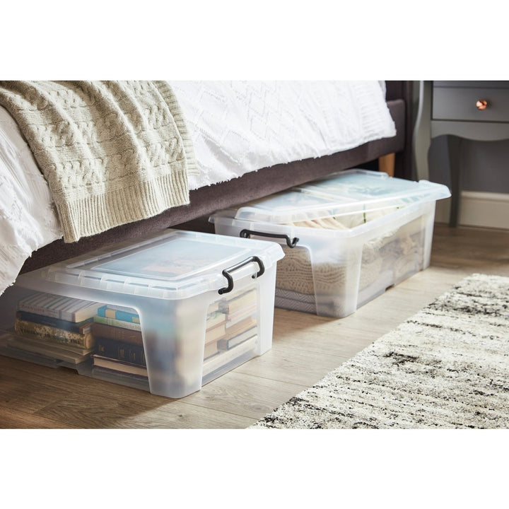 Strata Smart 2 x 50L Underbed Recycled Plastic Storage Boxes