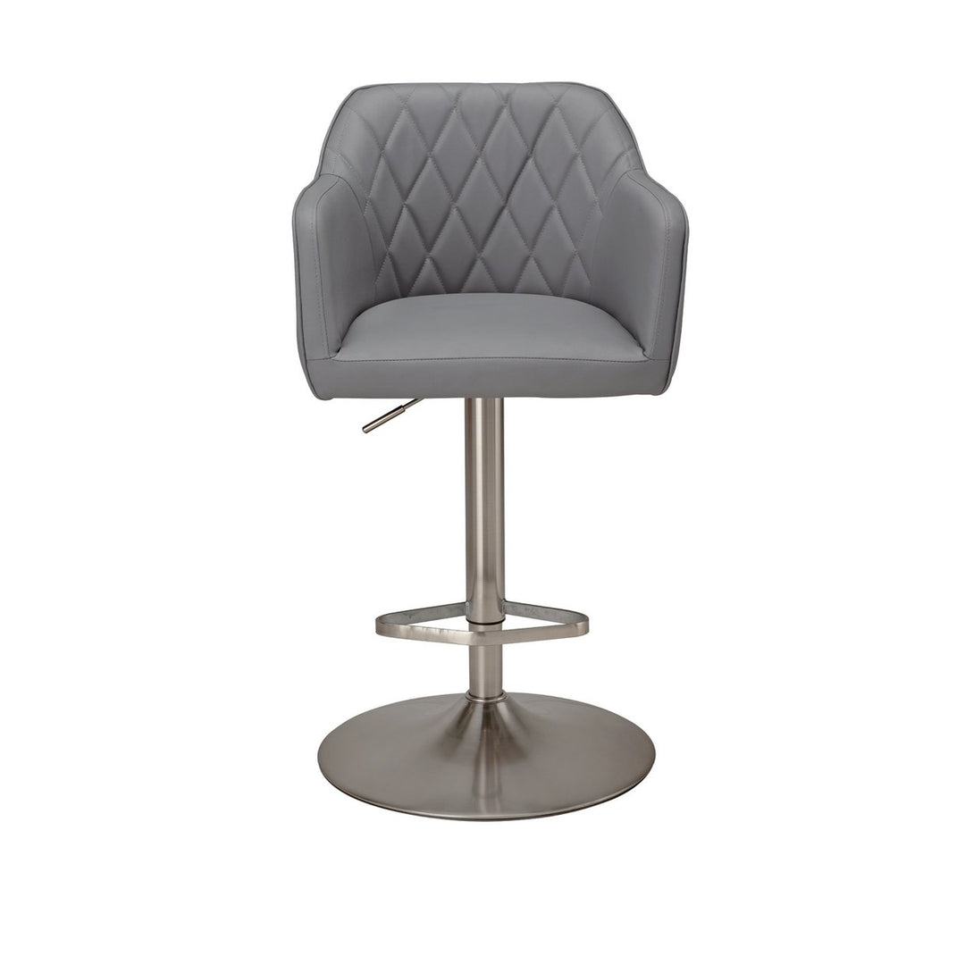 Home Ellington Quilted Faux Leather Bar Stool - Grey