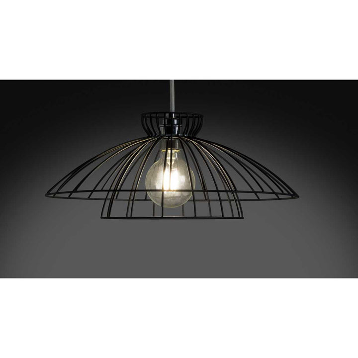 Habitat Kiso Black Wire 2 Tier Pendant Shade - 40cm
