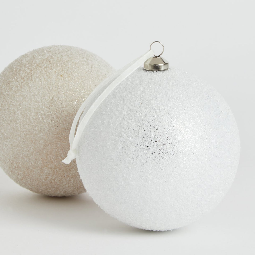 Habitat Pack Of 2 Beaded Christmas Tree Baubles Decoration - White