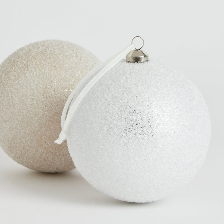 Habitat Pack Of 2 Beaded Christmas Tree Baubles Decoration - White