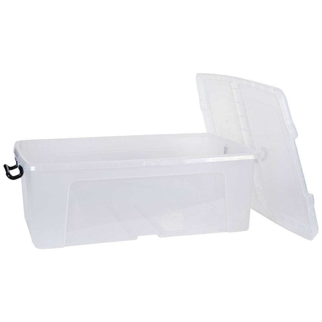 Strata Smart 50L Plastic Storage Boxes with Lid - Clear