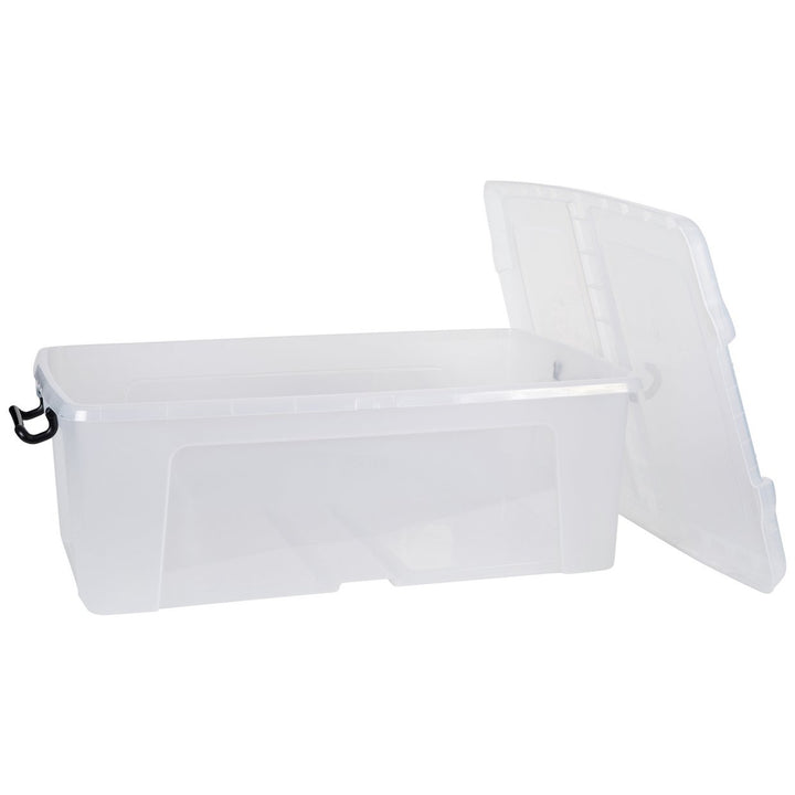 Strata Smart 50L Plastic Storage Boxes with Lid - Clear