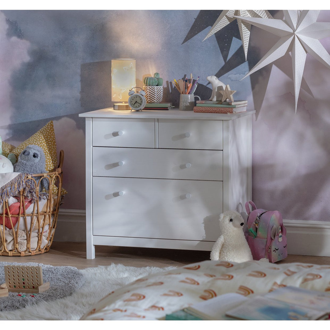Home Kids Scandinavia 4 Chest of Drawers - White