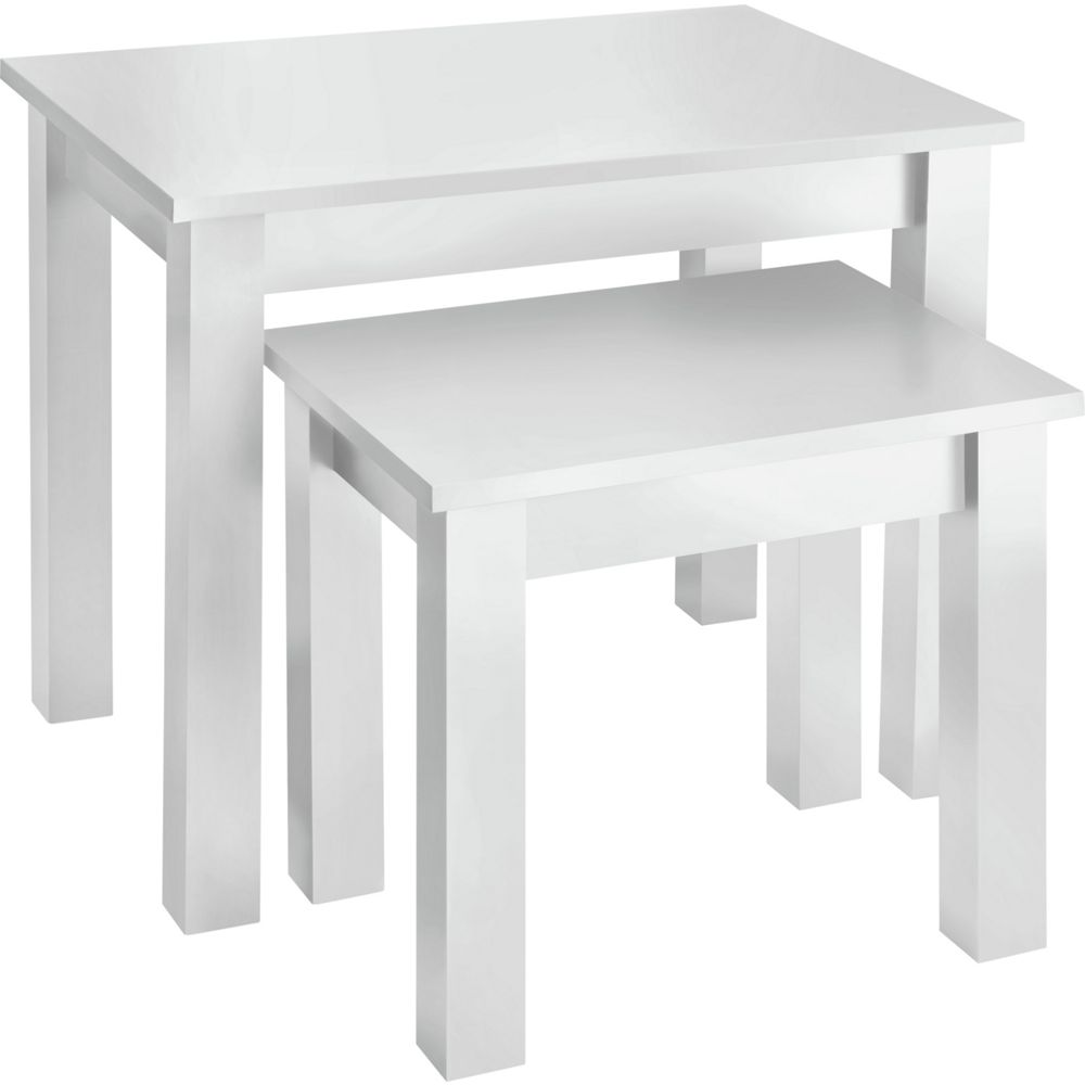 Nest of 2 Tables - White