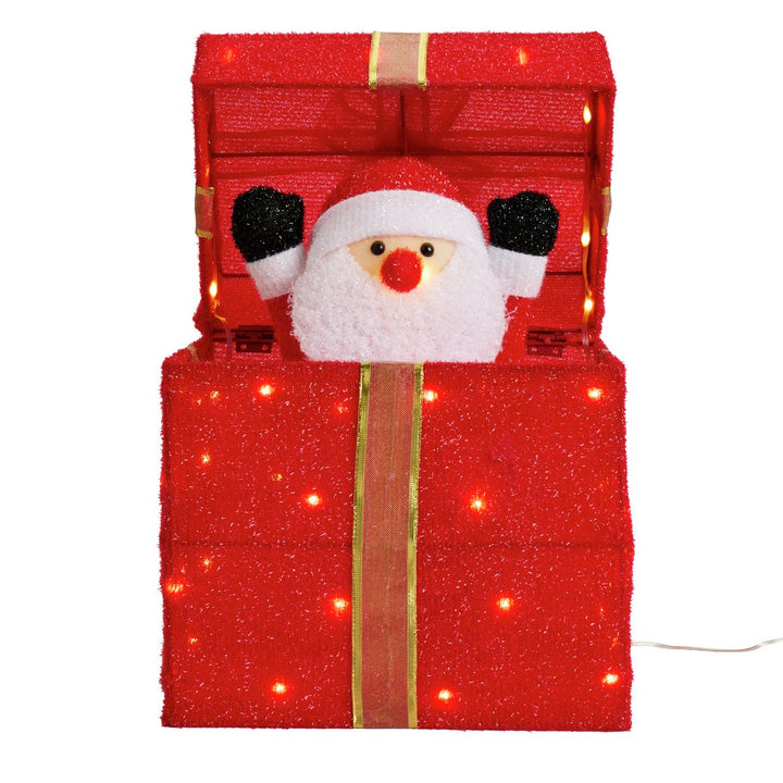 Home Animated Light Up Santa Gift Box