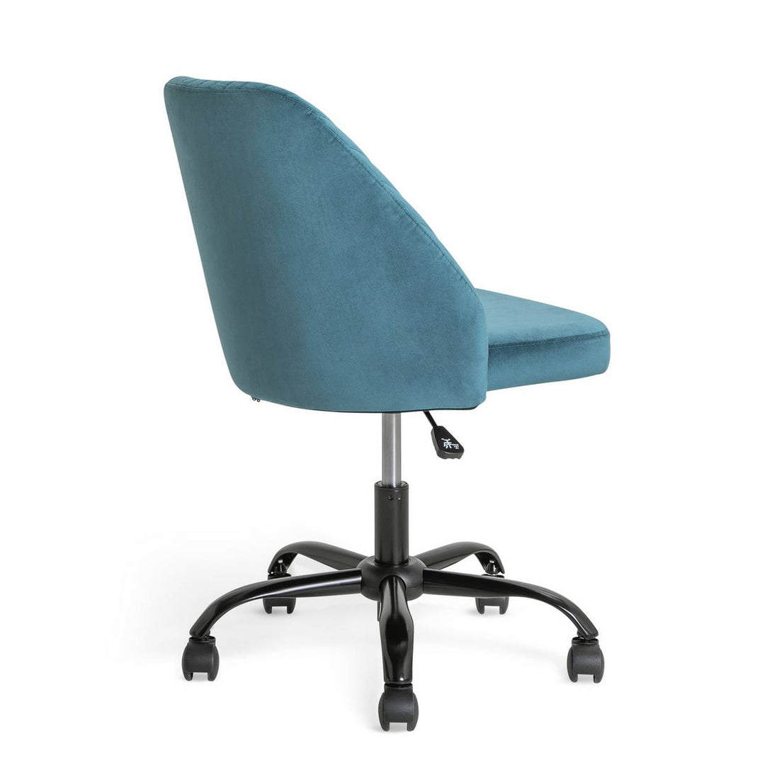 Habitat Nori Velvet Office Chair - Blue