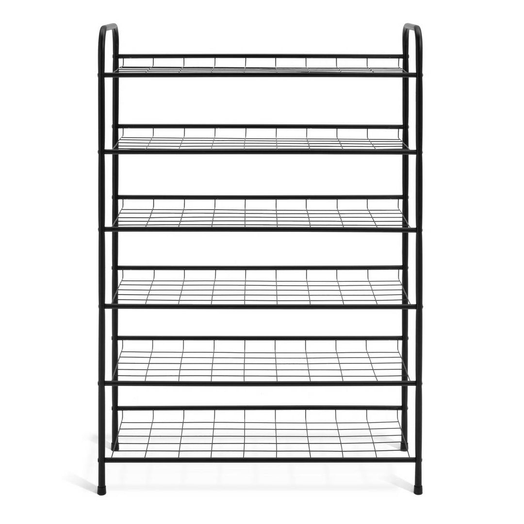 Home Jorn 6 Shelf Shoe Storage Rack - Black