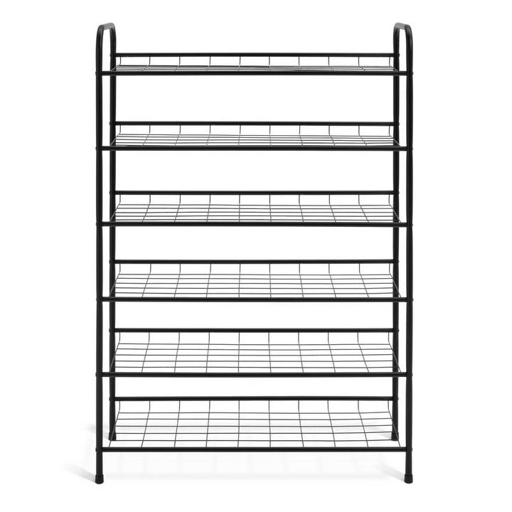 Home Jorn 6 Shelf Shoe Storage Rack - Black