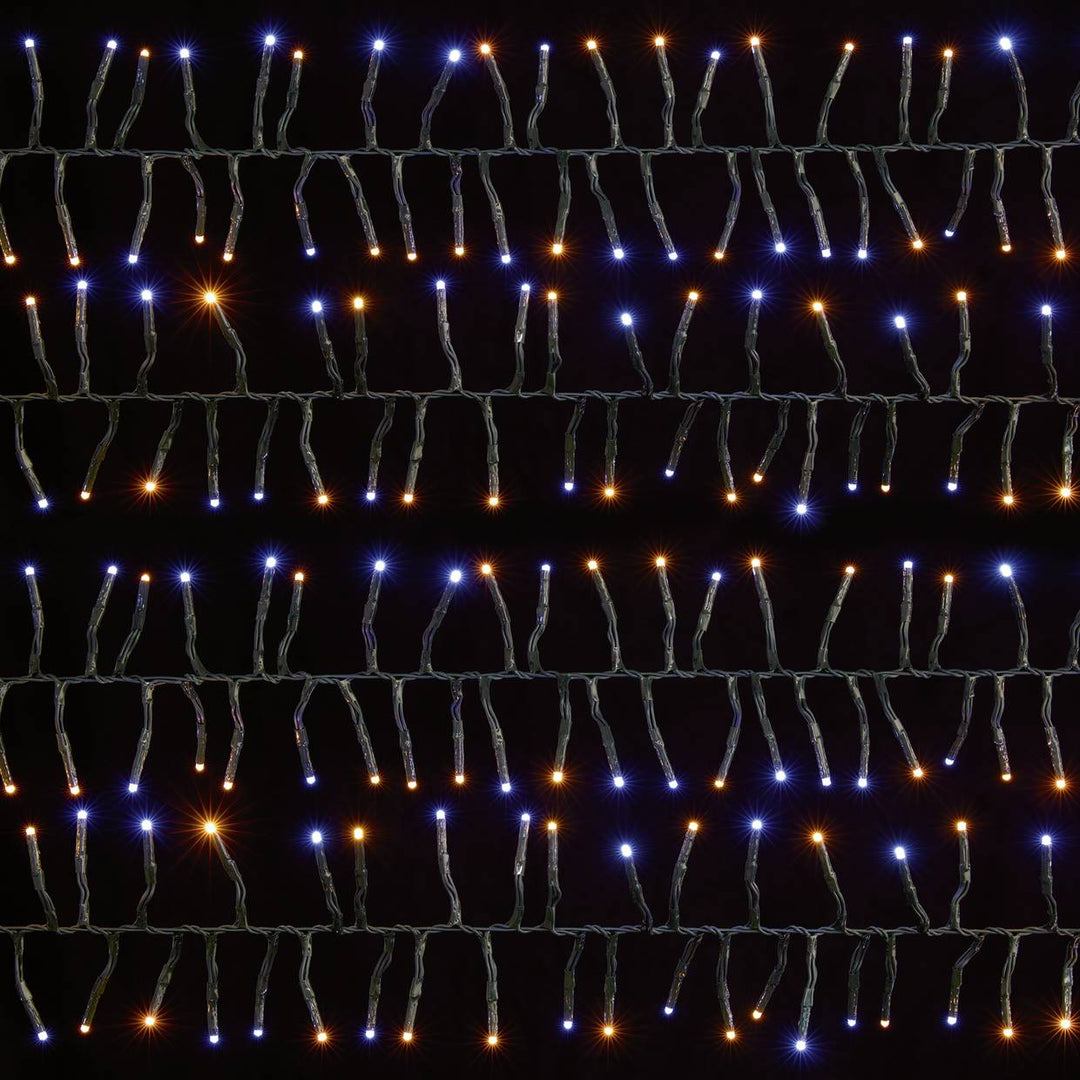 Premier Decorations 960 White LED Christmas Cluster Lights