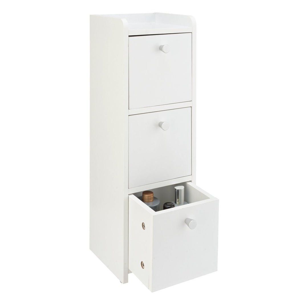 Home Slim Prime 3 Drawer Bathroom Drawer Unit - White