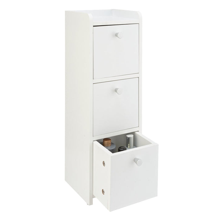 Home Slim Prime 3 Drawer Bathroom Drawer Unit - White