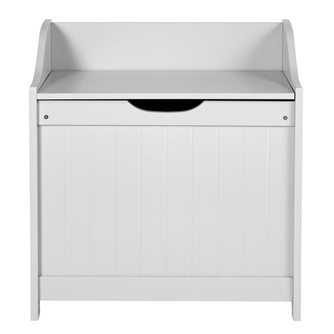 Home 60 Litre Monks Bench Style Laundry Box - Grey