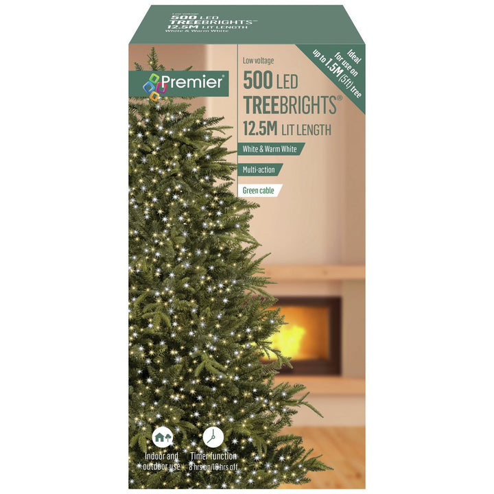 Premier 500 Warm White LED Multi-action Treebrights with Timer