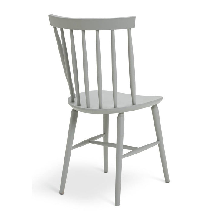 Habitat Talia Pair of Solid Wood Dining Chairs - Grey