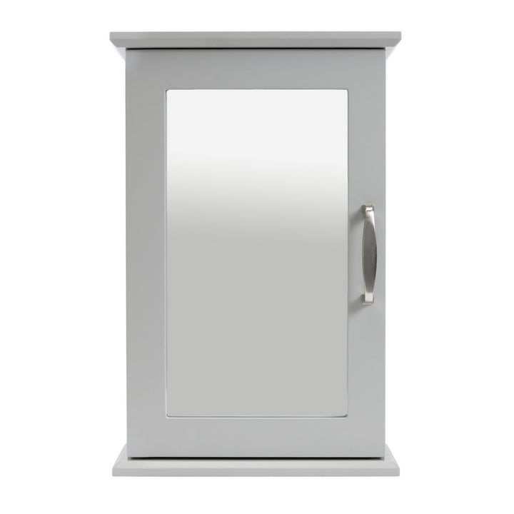 Home Single Mirrored Wall Cabinet - Grey