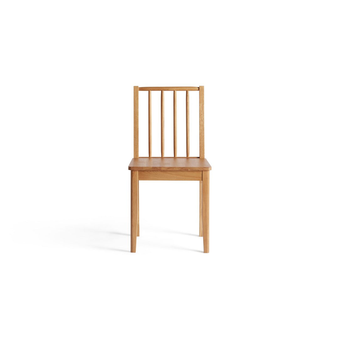 Habitat Nel Pair of Solid Wood Spindle Chair - Natural